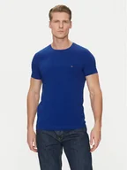 Koszulki męskie - Tommy Hilfiger T-Shirt MW0MW10800 Niebieski Slim Fit - miniaturka - grafika 1