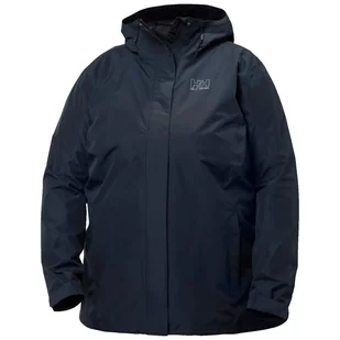Helly Hansen Seven J Plus, kurtka przeciwdeszczowa, damska, plus size, navy - Kurtki i kamizelki sportowe damskie - miniaturka - grafika 1