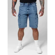 Spodnie sportowe męskie - Szorty męskie Pitbull Jeansowe bojówki Classic Wash Deerhorn - miniaturka - grafika 1