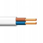Kable - Elektrokabel Przewód YDYp 2x1 biały 300/500V /100m/ YDYp_2x1_500V_100 - miniaturka - grafika 1