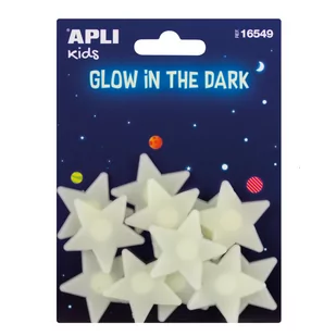 Apli Kids Fluorescencyjne naklejki Apli Kids - Małe Gwiazdki 12 sztuk - Wyposażenie pokoiku dziecięcego - miniaturka - grafika 1