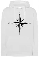 Bluzy męskie - Bluza męska nadruk Róża Wiatrów KOMPAS r.XXL - miniaturka - grafika 1