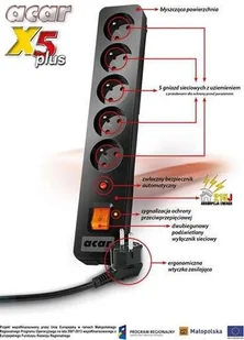 HSK Listwa zasilająca X5 PLUS 3m (W0165) - Listwy zasilające - miniaturka - grafika 1