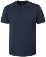 Koszulki męskie - T-SHIRT Męski Koszulka w Serek GRANATOWA Bawełniana WIZARD 2XL Pako Jeans - miniaturka - grafika 1