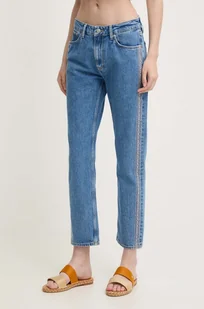 Pepe Jeans jeansy STRAIGHT JEANS MW CRAFT damskie high waist PL204719 - Spodnie damskie - miniaturka - grafika 1