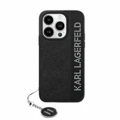 Etui i futerały do telefonów - Karl Lagerfeld KLHCP15XPSAKDGCK iPhone 15 Pro Max 6.7" czarny/black hardcase Saffiano Rhinestones & Charm - miniaturka - grafika 1