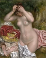 Plakaty - Galeria Plakatu, Plakat, Bather Arranging Her Hair, Auguste Renoir, 50x70 cm - miniaturka - grafika 1