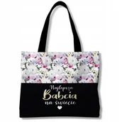 Torby i wózki na zakupy - TORBA SZOPERKA DUŻA NA ZAKUPY MOCNA DLA BABCI DZIEŃ BABCI PREZENT - miniaturka - grafika 1