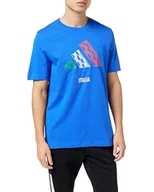 Koszulki męskie - adidas Uniseks ITALY 3BAR LOGO GRAPHIC T-SHIRT, blue, L - miniaturka - grafika 1