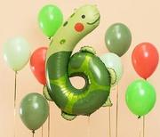 Kołdry i poduszki dla dzieci - Balon foliowy urodzinowy cyfra "6" - Żółw 57x86 cm - miniaturka - grafika 1