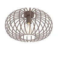 Oprawy, klosze i abażury - QAZQA Designerska lampa sufitowa rdzawy brąz 39 cm - Johanna - miniaturka - grafika 1