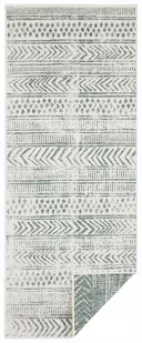 Zielono-kremowy chodnik odpowiedni na zewnątrz NORTHRUGS Biri, 80x250 cm - Dywany zewnętrzne - miniaturka - grafika 1