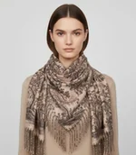 Moda i Uroda OUTLET - Modna damska chusta z frędzlami kobiecy elegancki szal - miniaturka - grafika 1