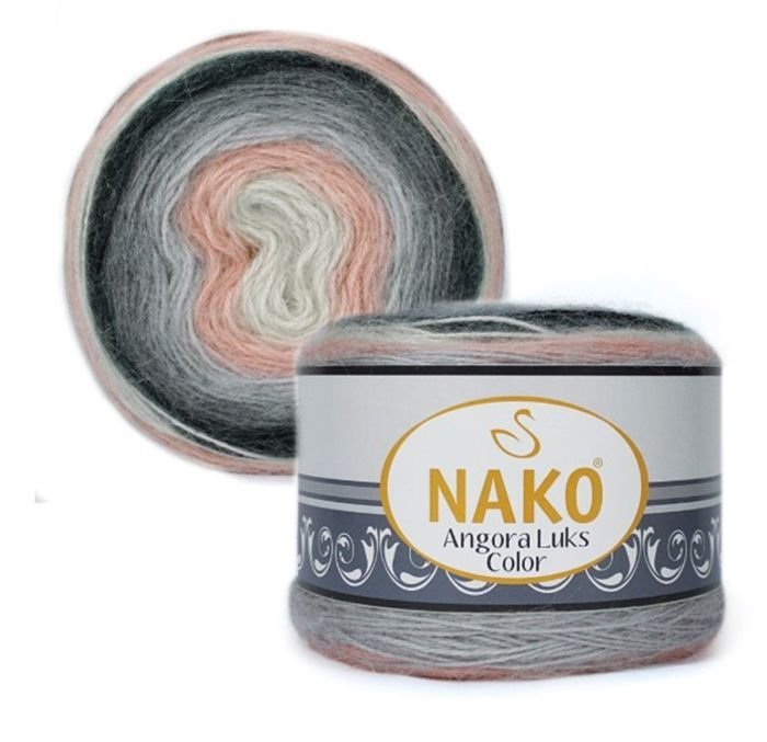 włóczka NAKO ANGORA LUKS COLOR 150g kol. 81916 .