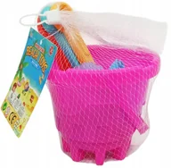 Zabawki do piasku - Zabawki Do Piasku Wody Różowy Wiaderko Łopatka Grabki Dla Dziewczynki - miniaturka - grafika 1