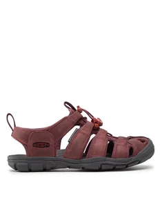 Keen Sandały Clearwater Cnx Lleather 1025088 Bordowy - Sandały damskie - miniaturka - grafika 1