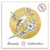 Podobrazia, bloki, papiery - Blok do akwareli "Sójka" - 20 x 20 cm - 100% bawełna - 300 g - miniaturka - grafika 1