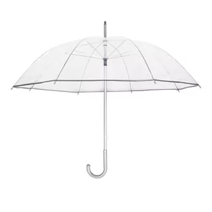 Lekki przezroczysty parasol z szarą lamówką - Parasole - miniaturka - grafika 1