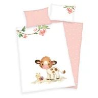 Pościel dla dzieci - Herding Dziecięca pościel bawełniana do łóżeczka Sweet calf, 40 x 60 cm, 100 x 135 cm - miniaturka - grafika 1