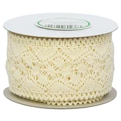 Prace ręczne dla dzieci - KOORNKA BAWEŁNIANA kremowa 45mm x 4,55m - miniaturka - grafika 1