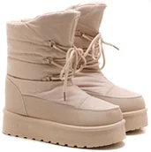 Śniegowce damskie - Damskie buty śniegowce Big Star OO274885 beżowy 36 - miniaturka - grafika 1