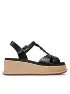 Sandały damskie - Clarks Sandały Kimmei Twist 26176391 Czarny - miniaturka - grafika 1
