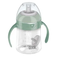 Kubki dla dzieci - Pierwszy kubek z obciążoną słomką LOVI 150 ml Green - miniaturka - grafika 1