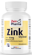 Witaminy i minerały - Zein Pharma - Cynk, Glicynian, Zinc Glycinate, 15mg, 120 kapsułek - miniaturka - grafika 1