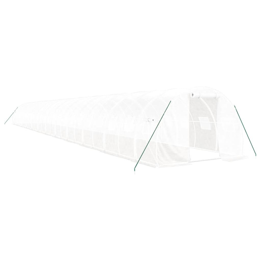 Prolenta Premium - Szklarnia z ramą stalową biała 72 m² 24x3x2 m