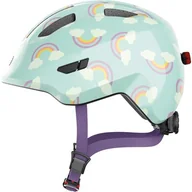 Kaski rowerowe - Abus Smiley 3.0 LED Helmet Kids, niebieski S | 45-50cm 2022 Kaski rowerowe 67300 - miniaturka - grafika 1