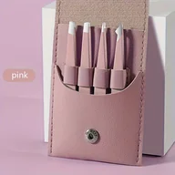 Inne - Zestaw 4 szt. Pęset ze Nierdzewnej - Precyzyjne Klipsy do Brwi i Rzęs, Odporna na Korozję Narzędzia do Makijażu dla Idealnego Wyrywania - miniaturka - grafika 1