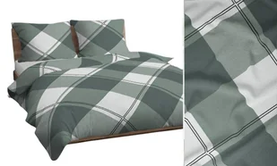 Poszewka 40x40 zielona biała kratka bawełna Max - Poszewki na poduszki - miniaturka - grafika 1