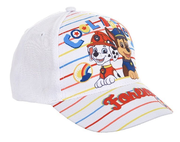 Biała czapka z daszkiem dla chłopca Psi Patrol