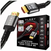 Huby USB - Kabel HDMI 2.1 Alogy 5m 4K 8K PREMIUM MIEDŹ ULTRA High Speed 60Hz 48GBps Czarny - miniaturka - grafika 1