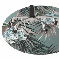 Podnóżki, podpórki, podkładki - Podkładka pod krzesło Obraz liście fi100 cm - miniaturka - grafika 1