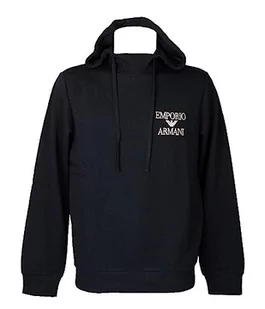 Emporio Armani Męska bluza Iconic Terry, morski, S - Bluzy męskie - miniaturka - grafika 1