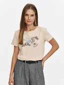 Koszulki i topy damskie - Prosty podkoszulek z nadrukiem - miniaturka - grafika 1