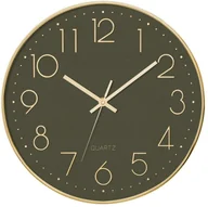 Zegary - Atmosphera Zegar ścienny do sypialni, pokoju dziecięcego z cichym mechanizmem, zielony, Ø 30 cm - miniaturka - grafika 1