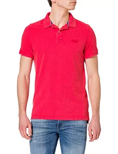 Koszulki męskie - Superdry Męska koszulka polo, APPLE RED, S - grafika 1