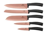 Noże kuchenne - Berlingerhaus 6-częściowy komplet noży zestojakiem Rosegold Metallic Line - miniaturka - grafika 1