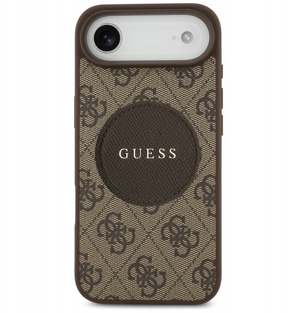 Etui Guess 4G Circle Classic Logo MagSafe do iPhone Air brązowy