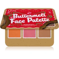 Bronzery i konturowanie twarzy - NYX Buttermelt Face Palette Paleta do makijażu 01 - miniaturka - grafika 1