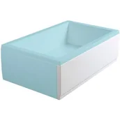 Obudowy brodzików - Polysan Deep Plain obudowa do brodzika 150 cm frontowa prawa biała 73198 - miniaturka - grafika 1