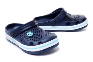 COQUI 6423 Lindo Navy/White PRBLM + amuet, klapki dziecięce, rozmiary 24-35 - Coqui - Klapki i japonki damskie - miniaturka - grafika 1