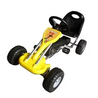 Jeździki dla dzieci - vidaXL Gokart na pedały w kolorze żółtym - miniaturka - grafika 1