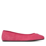 Baleriny - Baleriny Tommy Hilfiger Th Hardware Suede Ballerina FW0FW08655 Różowy - miniaturka - grafika 1