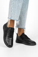 Trampki damskie - Czarne trampki ażurowe damskie sznurowane Casu SJ2301-1 - miniaturka - grafika 1