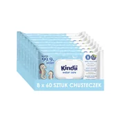 Chusteczki nawilżane - Kindii 99,9% Water Care Chusteczki Dla Dzieci 60 szt. Delikatność - miniaturka - grafika 1