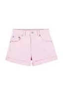 Spodnie i spodenki dla dziewczynek - Levi's szorty dziecięce kolor różowy gładkie regulowana talia - miniaturka - grafika 1