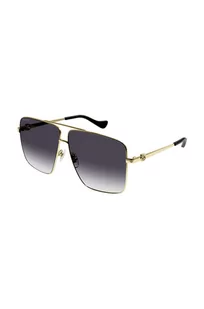 Gucci okulary przeciwsłoneczne damskie kolor złoty - Okulary przeciwsłoneczne - miniaturka - grafika 1